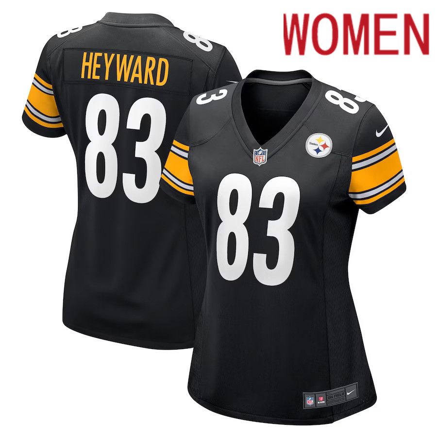 Women Pittsburgh Steelers #83 Connor Heyward Nike Black Game Player NFL Jersey